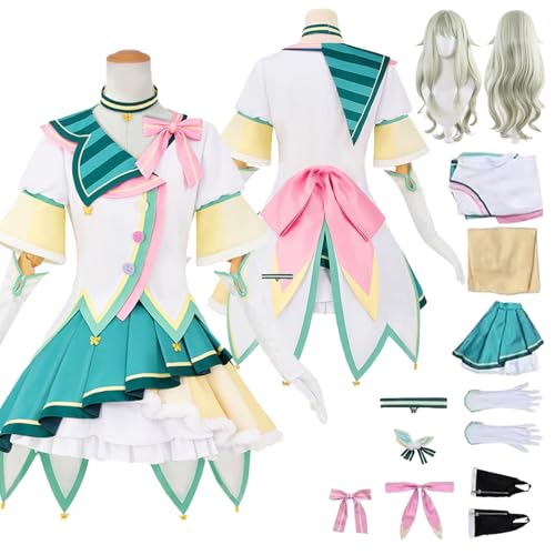 Tjlmomo Anime Nene Kusanagi Green Cosplay Uniform Kostüm Spiel Project Sekai Colourful Stage Cosplay Outfits mit Perücke Rolle Airi Momoi Uniform Rock Verkleidung Anzug Halloween Party für Frauen Tjlmomo Anime Nene Kusanagi Green Cosplay Uniform Kostüm Spiel Project Sekai Colourful Stage Cosplay Outfits mit Perücke Rolle Airi Momoi Uniform Rock Verkleidung Anzug Halloween Party für Frauen von Tjlmomo