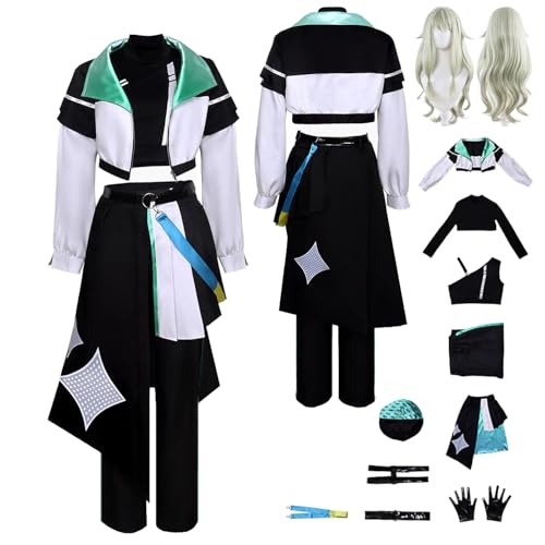 Tjlmomo Anime Nene Kusanagi Short Cosplay Uniform Kostüm Spiel Project Sekai Colourful Stage Cosplay Outfits mit Perücke Rolle Emu Otori Uniform Rock Verkleidung Anzug Halloween Komplettset für Frauen von Tjlmomo