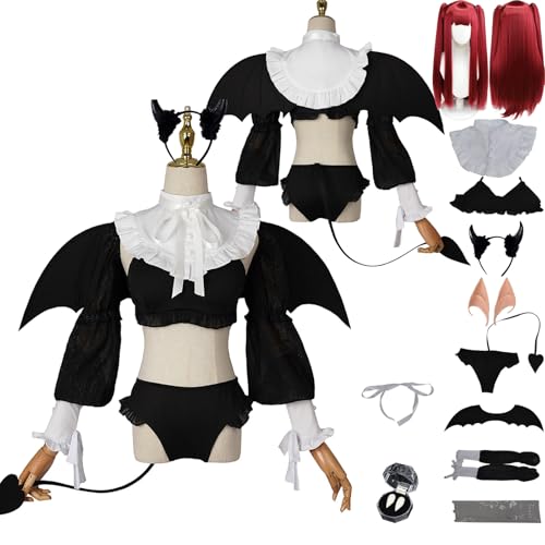 Tjlmomo Anime Rizu-Kyun Cosplay Uniform Kostüm Spiel Cosplay Outfits mit Perücke Rolle Marin Kitagawa Uniform Rock Verkleidung Anzug Halloween Karneval Party Kleidung Zubehör Komplettset für Frauen von Tjlmomo