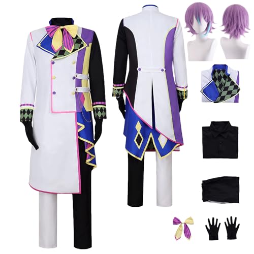 Tjlmomo Anime Rui Kamishiro Black Cosplay Uniform Kostüm Spiel Project Sekai Colourful Stage Cosplay Outfits mit Perücke Rolle Tsukasa Tenma Uniform Rock Verkleidung Anzug Halloween Party für Männer von Tjlmomo
