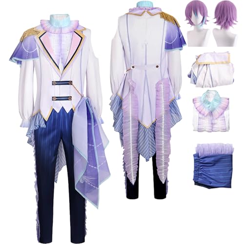 Tjlmomo Anime Rui Kamishiro Purple Cosplay Uniform Kostüm Spiel Project Sekai Colourful Stage Cosplay mit Perücke Rolle Tsukasa Tenma Uniform Verkleidung Anzug Halloween Party Komplettset für Männer Tjlmomo Anime Rui Kamishiro Purple Cosplay Uniform Kostüm Spiel Project Sekai Colourful Stage Cosplay mit Perücke Rolle Tsukasa Tenma Uniform Verkleidung Anzug Halloween Party Komplettset für Männer von Tjlmomo