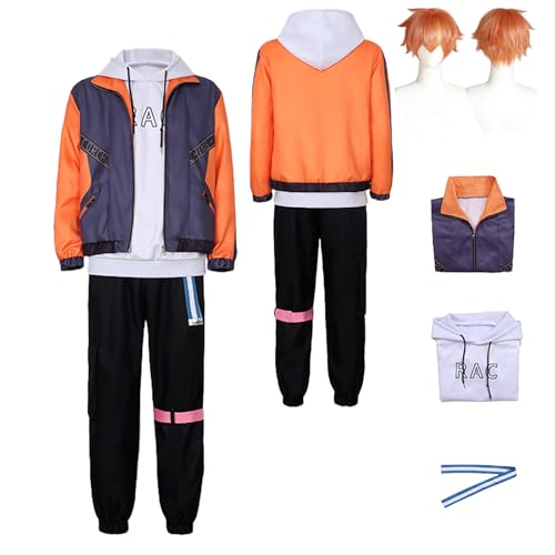 Tjlmomo Anime Shinonome Akito Cosplay Uniform Kostüm Spiel Project Sekai Colourful Stage Cosplay Outfits mit Perücke Rolle Rui Kamishiro Uniform Rock Verkleidung Anzug Halloween Party für Männer Tjlmomo Anime Shinonome Akito Cosplay Uniform Kostüm Spiel Project Sekai Colourful Stage Cosplay Outfits mit Perücke Rolle Rui Kamishiro Uniform Rock Verkleidung Anzug Halloween Party für Männer von Tjlmomo