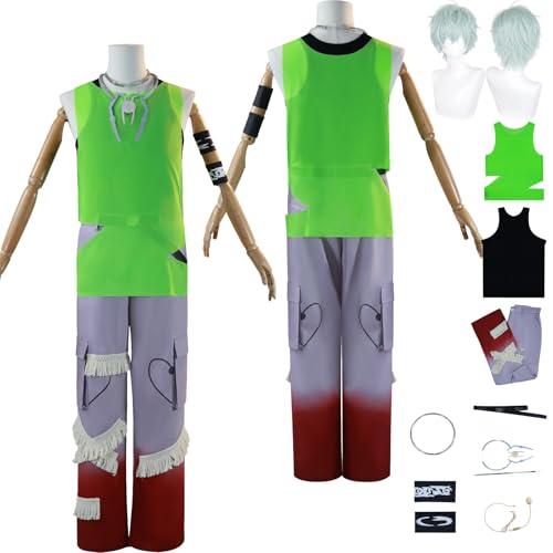 Tjlmomo Anime Till Cosplay Uniform Kostüm Spiel Cosplay Outfits mit Perücke Rolle Uniform Rock Verkleidung Anzug Halloween Karneval Party Kleidung Zubehör Komplettset für Männer von Tjlmomo
