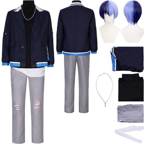 Tjlmomo Aoyagi Toya Cosplay Kostüm Outfits Anime Project Sekai Colourful Stage Cosplay Rui Kamishiro Uniform Kleidung Anzug Halloween Karneval Party Komplettset mit Perücke Hemd Mantel für Männer Tjlmomo Aoyagi Toya Cosplay Kostüm Outfits Anime Project Sekai Colourful Stage Cosplay Rui Kamishiro Uniform Kleidung Anzug Halloween Karneval Party Komplettset mit Perücke Hemd Mantel für Männer von Tjlmomo