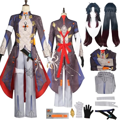 Tjlmomo Blade Cosplay Uniform Kostüm Anime Honkai Star Rail Cosplay Outfits mit Ohrringe Rock Verkleidung Anzug Halloween Karneval Party Kleidung Zubehör Komplettset für Mädchen Tjlmomo Blade Cosplay Uniform Kostüm Anime Honkai Star Rail Cosplay Outfits mit Ohrringe Rock Verkleidung Anzug Halloween Karneval Party Kleidung Zubehör Komplettset für Mädchen von Tjlmomo