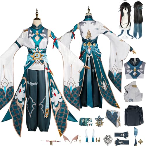 Tjlmomo Dan Heng Imbibitor Lunae Cosplay Uniform Kostüm Anime Honkai Star Rail Cosplay Outfits mit Oberteile Rock Verkleidung Anzug Halloween Karneval Party Kleidung Zubehör Komplettset für Männer Tjlmomo Dan Heng Imbibitor Lunae Cosplay Uniform Kostüm Anime Honkai Star Rail Cosplay Outfits mit Oberteile Rock Verkleidung Anzug Halloween Karneval Party Kleidung Zubehör Komplettset für Männer von Tjlmomo
