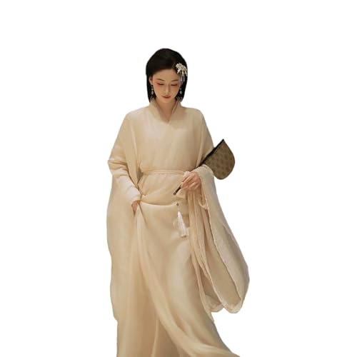 Tjlmomo Hanfu-Kleid für Damen, chinesisches altes Mädchen, Hanfu-Outfit, traditionelles Bühnenkostüm, Cosplay, Halloween-Kostüm (Weiß) von Tjlmomo
