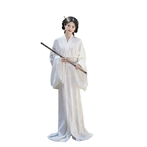 Tjlmomo Hanfu-Kleid für Damen, chinesisches altes Mädchen, Hanfu-Outfit, traditionelles Bühnenkostüm, Cosplay, Halloween-Kostüm (Weiß) von Tjlmomo