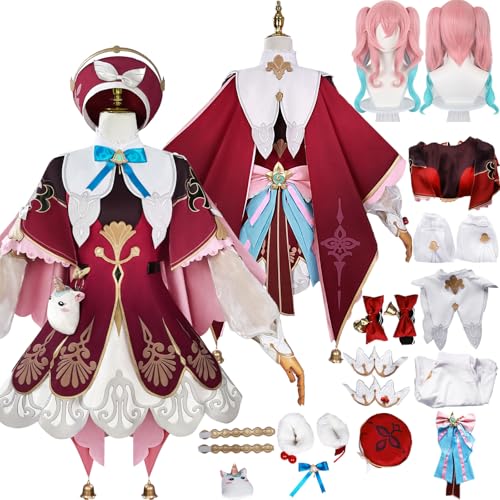 Tjlmomo Hyacine Cosplay Kostüm Anime Honkai Star Rail Cosplay Outfits mit Perücke Uniform Hut Rock Verkleidung Anzug Halloween Karneval Party Kleidung Zubehör Komplettset für Frauen Mädchen Tjlmomo Hyacine Cosplay Kostüm Anime Honkai Star Rail Cosplay Outfits mit Perücke Uniform Hut Rock Verkleidung Anzug Halloween Karneval Party Kleidung Zubehör Komplettset für Frauen Mädchen von Tjlmomo