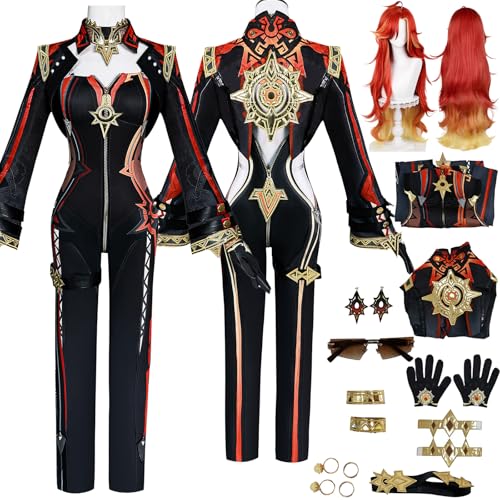 Tjlmomo Mavuika Cosplay Uniform Kostüm Anime Honkai Star Rail Cosplay Outfits mit Mantel Ohrclip Rock Verkleidung Anzug Halloween Karneval Party Kleidung Zubehör Komplettset für Frauen Mädchen Tjlmomo Mavuika Cosplay Uniform Kostüm Anime Honkai Star Rail Cosplay Outfits mit Mantel Ohrclip Rock Verkleidung Anzug Halloween Karneval Party Kleidung Zubehör Komplettset für Frauen Mädchen von Tjlmomo