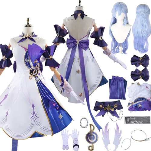 Tjlmomo Robin Cosplay Kostüm Anime Honkai Star Rail Cosplay Outfits mit Perücke Uniform Kleid Hose Verkleidung Anzug Halloween Karneval Party Kleidung Zubehör Komplettset für Mädchen Tjlmomo Robin Cosplay Kostüm Anime Honkai Star Rail Cosplay Outfits mit Perücke Uniform Kleid Hose Verkleidung Anzug Halloween Karneval Party Kleidung Zubehör Komplettset für Mädchen von Tjlmomo