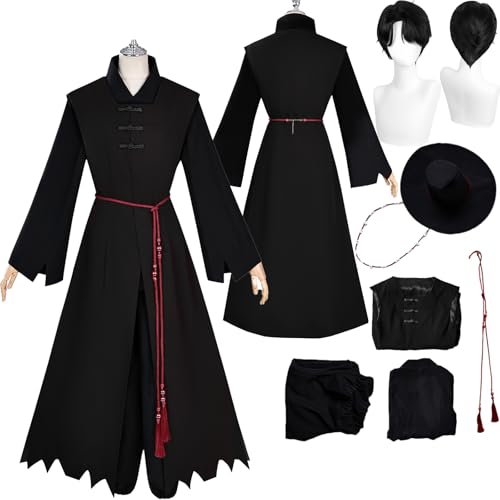 Tjlmomo Saja Boys Jinu Cosplay Kostüm Anime K-Kpop D-Demon H-Hunters Cosplay Outfits mit Perücke Rolle Mystery Romance Uniform Verkleidung Anzug Halloween Karneval Party Kleidung für Männer von Tjlmomo