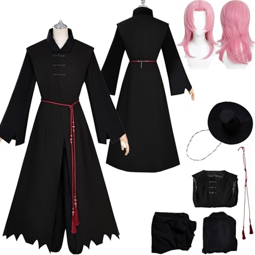 Tjlmomo Saja Boys Romance Cosplay Kostüm Anime K-Kpop D-Demon H-Hunters Cosplay Outfits mit Perücke Rolle Mystery Uniform Verkleidung Anzug Halloween Karneval Party Kleidung für Männer von Tjlmomo