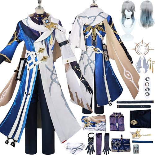 Tjlmomo Sunday Cosplay Kostüm Anime Honkai Star Rail Cosplay Outfits mit Perücke Erwachsene Uniform Mantel Hose Verkleidung Anzug Halloween Karneval Party Kleidung Zubehör Komplettset für Männer Tjlmomo Sunday Cosplay Kostüm Anime Honkai Star Rail Cosplay Outfits mit Perücke Erwachsene Uniform Mantel Hose Verkleidung Anzug Halloween Karneval Party Kleidung Zubehör Komplettset für Männer von Tjlmomo