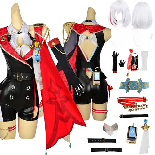 Tjlmomo Topaz Cosplay Uniform Kostüm Anime Honkai Star Rail Cosplay Outfits mit Bodysuit dess Rock Verkleidung Anzug Halloween Karneval Party Kleidung Zubehör Komplettset für Frauen Mädchen Tjlmomo Topaz Cosplay Uniform Kostüm Anime Honkai Star Rail Cosplay Outfits mit Bodysuit dess Rock Verkleidung Anzug Halloween Karneval Party Kleidung Zubehör Komplettset für Frauen Mädchen von Tjlmomo
