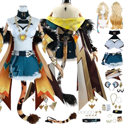Tjlmomo Xilonen Cosplay Uniform Kostüm Anime Honkai Star Rail Cosplay Outfits mit Perücke Oberteile Rock Verkleidung Anzug Halloween Karneval Party Kleidung Zubehör Komplettset für Frauen Mädchen Tjlmomo Xilonen Cosplay Uniform Kostüm Anime Honkai Star Rail Cosplay Outfits mit Perücke Oberteile Rock Verkleidung Anzug Halloween Karneval Party Kleidung Zubehör Komplettset für Frauen Mädchen von Tjlmomo