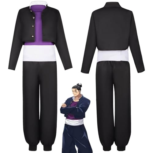 Anime Jujutsu Kaisen Todo Aoi Cosplay Kostüm Outfit Fushiguro Toji Gojo Satoru Uniform Oberteil Hose Full Set Halloween Karneval Party Dress Up Anzug für Männer Jungen (M) von Tjmiaohao