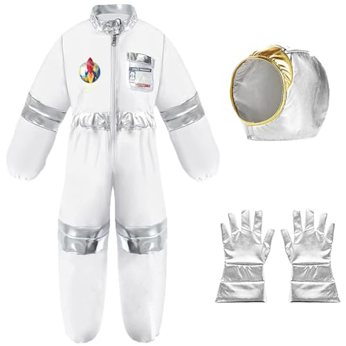 Tkcumwcz Astronaut Kostüm Kinder, Astronauten Kostüm Kind, Weltall Kostüm mit Helm und Handschuhe, Space Kostüm Rollenspiel für Karneval Halloween Cosplay,XL Tkcumwcz Astronaut Kostüm Kinder, Astronauten Kostüm Kind, Weltall Kostüm mit Helm und Handschuhe, Space Kostüm Rollenspiel für Karneval Halloween Cosplay,XL von Tkcumwcz