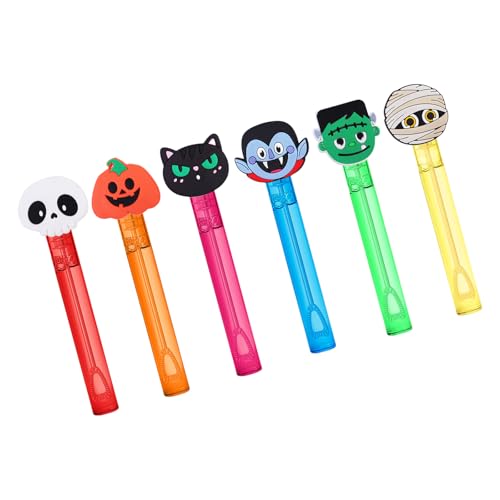 6 Stück Cartoon-Herbst-Luftblasenstäbe, Kinder-Party-Geschenke mit Totenkopf-Designs, sichere Herstellung, Werkzeuge, Cartoon-Zauberstab-Kombin 6 Stück Cartoon-Herbst-Luftblasenstäbe, Kinder-Party-Geschenke mit Totenkopf-Designs, sichere Herstellung, Werkzeuge, Cartoon-Zauberstab-Kombin von Tkidplw