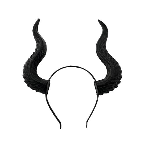 Punk Horn Hairhoop Rentier für Cosplay Party Halloween Kostüm Haarband Erwachsene Maskeraden Stirnband Halloween Stirnbänder Kinder von Tkidplw