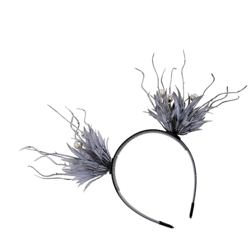 Tkidplw Einzigartige Hornzweig-Schmetterling-Kopfbedeckung Party Horn Stirnbänder Teufelszweig Animation Haarreifen für Live-Show Rolle Böse Kopfbedeckung von Tkidplw