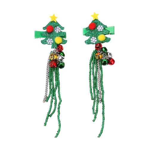 Tkidplw Festliche Haarspange für Kinder mit Fransen und Perlen, Haarnadel, Weihnachtsmannmütze/Weihnachtsbaum, Seiten-Haarnadel, Damen-Accessoire Tkidplw Festliche Haarspange für Kinder mit Fransen und Perlen, Haarnadel, Weihnachtsmannmütze/Weihnachtsbaum, Seiten-Haarnadel, Damen-Accessoire von Tkidplw