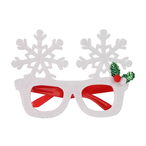 Tkidplw Funkelnde Schneeflocken-Weihnachtsbrille mit Design, Rollenspiel-Zubehör für Feiertage, Partys und festliche Veranstaltungen, leichtes festliches Kostümzubehör Tkidplw Funkelnde Schneeflocken-Weihnachtsbrille mit Design, Rollenspiel-Zubehör für Feiertage, Partys und festliche Veranstaltungen, leichtes festliches Kostümzubehör von Tkidplw