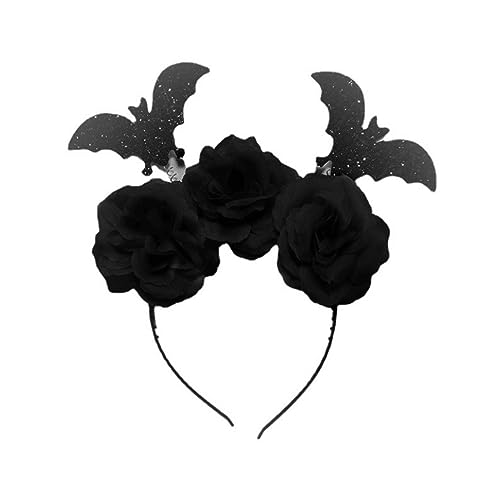 Tkidplw Gothic-Fledermaus-Blumen-Haarband für Erwachsene und Kinder, Cosplay, Party, Kostüm, Festival, Themenparty, Kopfschmuck, Halloween-Zubehör, Halloween-Haarband, Bühnenrequisiten, Stirnband Tkidplw Gothic-Fledermaus-Blumen-Haarband für Erwachsene und Kinder, Cosplay, Party, Kostüm, Festival, Themenparty, Kopfschmuck, Halloween-Zubehör, Halloween-Haarband, Bühnenrequisiten, Stirnband von Tkidplw