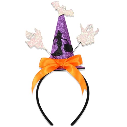 Tkidplw Halloween-Kostüm, Stirnband, glitzernd, Bühnenkopfbedeckung, Hexenparty, Requisiten, Hut, Stirnband, Hut für Damen Tkidplw Halloween-Kostüm, Stirnband, glitzernd, Bühnenkopfbedeckung, Hexenparty, Requisiten, Hut, Stirnband, Hut für Damen von Tkidplw