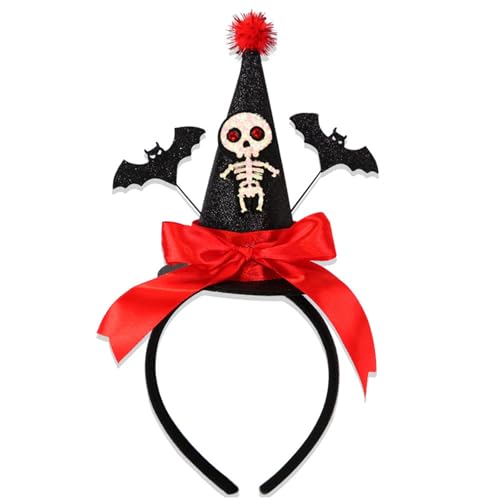 Tkidplw Halloween-Kostüm, Stirnband, glitzernd, Bühnenkopfbedeckung, Hexenparty, Requisiten, Hut, Stirnband, Hut für Damen Tkidplw Halloween-Kostüm, Stirnband, glitzernd, Bühnenkopfbedeckung, Hexenparty, Requisiten, Hut, Stirnband, Hut für Damen von Tkidplw