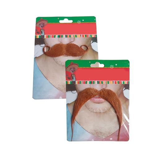 Tkidplw Künstliche Schnurrbärte, selbstklebend, für Festivals, Maskeraden, Partyzubehör, Halloween-Kostüm für Damen und Herren, 2 Stück Tkidplw Künstliche Schnurrbärte, selbstklebend, für Festivals, Maskeraden, Partyzubehör, Halloween-Kostüm für Damen und Herren, 2 Stück von Tkidplw