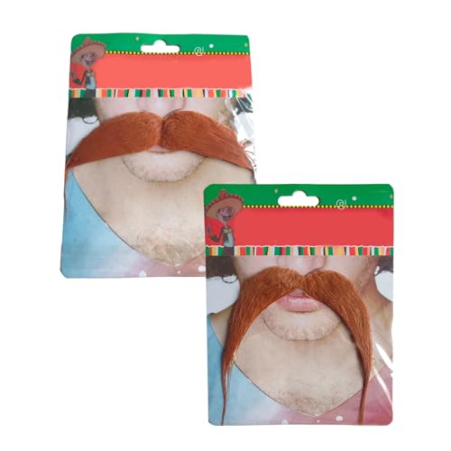 Tkidplw Künstliche Schnurrbärte, selbstklebend, für Festivals, Maskeraden, Partyzubehör, Halloween-Kostüm für Damen und Herren, 2 Stück von Tkidplw