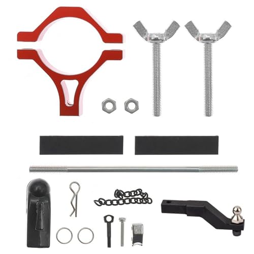 Tkidplw Legierung Abschlepphaken für Crawler 1/8 1/10 Maßstab Campingfahrzeug hohe Festigkeit Heavy Duty Design Legierung Off Road Anhänger Anschluss von Tkidplw
