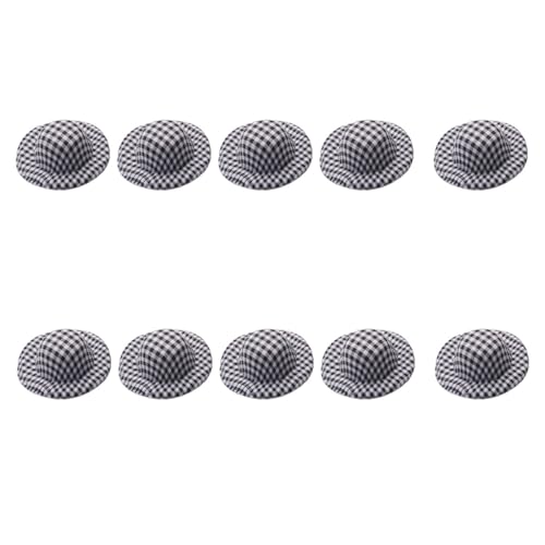 Tkidplw Miniatur-Hut-Rohlinge, unlackiert, 5,8 cm, Stoffhüte für Puppen zum Basteln und Nähen, Zubehör, Hutherstellung, 10 Stück von Tkidplw
