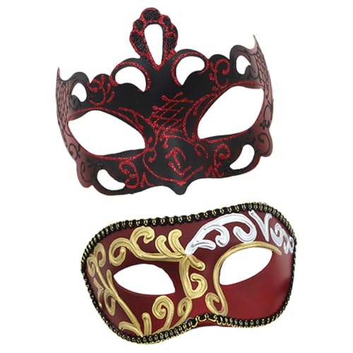 Tkidplw Paar-Maskerade für Damen und Herren, Halloween, halbes Gesicht, Auge, für Halloween, Hochzeit, Abschlussball, Party Tkidplw Paar-Maskerade für Damen und Herren, Halloween, halbes Gesicht, Auge, für Halloween, Hochzeit, Abschlussball, Party von Tkidplw
