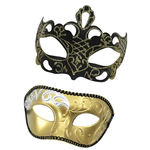Tkidplw Paar-Maskerade für Damen und Herren, Halloween, halbes Gesicht, Auge, für Halloween, Hochzeit, Abschlussball, Party von Tkidplw