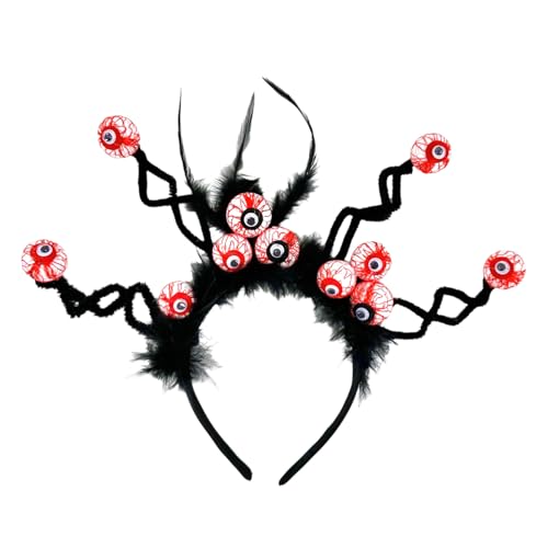 Tkidplw Pfeifenreiniger, Augapfel-Haarreif für Erwachsene und Kinder, Party-Requisiten, Stirnband, Cosplay, Kostüm, gruseliges Haarband, Halloween-Accessoire, Haarband für Halloween von Tkidplw