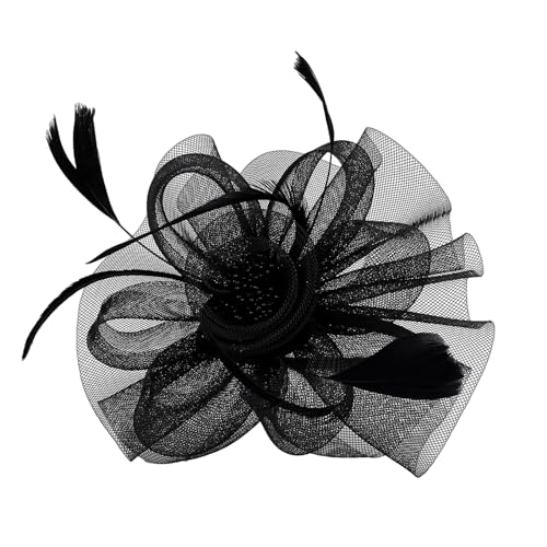 Tkidplw Schöne Haarspange in Federgarn-Hut-Form für Mädchen, Abschlussball, Haarspangen, Teenager, Erwachsene, Bankett, Pferdeschwanz, Anstecknadel, Karneval, Kopfschmuck, mehrfarbig, Kopfschmuck Tkidplw Schöne Haarspange in Federgarn-Hut-Form für Mädchen, Abschlussball, Haarspangen, Teenager, Erwachsene, Bankett, Pferdeschwanz, Anstecknadel, Karneval, Kopfschmuck, mehrfarbig, Kopfschmuck von Tkidplw