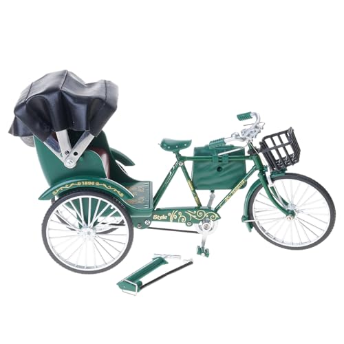 Vintage Jinrikisha Rikshaw Metall Modell Sammlerstück Dreirad Repliken für Bücherregale Display Einzigartige Erwachsene Puppenhäuser Zubehör von Tkidplw