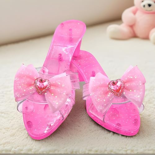 Prinzessinschuhe | Fairy Princess Dress Up Schuhe | Stellen Sie Sich Vor, Spielen Sie High Heels | Für Bühnenstücke, Maskeraden, Karnevale Und Schulveranstaltungen | 2 Farben | 18,5 * 6 * 4,5 Cm von Tktouci