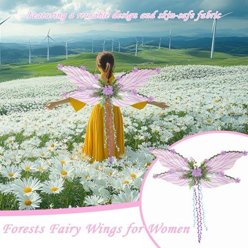 Tktouci Elfenflügel | Schmetterlingsflügel Für Erwachsene Mit 3D Und Blättern Deko | Kostümzubehör Für Bühne Halloween Weihnachten Tktouci Elfenflügel | Schmetterlingsflügel Für Erwachsene Mit 3D Und Blättern Deko | Kostümzubehör Für Bühne Halloween Weihnachten von Tktouci