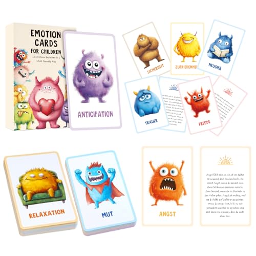 Tktouci Gefühlskarten Für Kinder - Realistische Bildkarten Für Kleinkinder Mit Emotionen - Einfühlungsvermögen Aktivitäten Für Kinder Mädchen von Tktouci