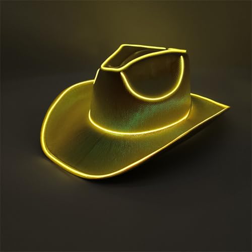 Tktouci Leuchtender Cowboyhut | LED-Cowboyhut | Leuchtende Hüte |Cowboyhut Mit Blinkender LED-Krempe | Mit Großer Krempe | Für Hochzeiten, Western-Junggesellinnenabschiede, Cosplay | 37 X 33 X 13 Cm Tktouci Leuchtender Cowboyhut | LED-Cowboyhut | Leuchtende Hüte |Cowboyhut Mit Blinkender LED-Krempe | Mit Großer Krempe | Für Hochzeiten, Western-Junggesellinnenabschiede, Cosplay | 37 X 33 X 13 Cm von Tktouci