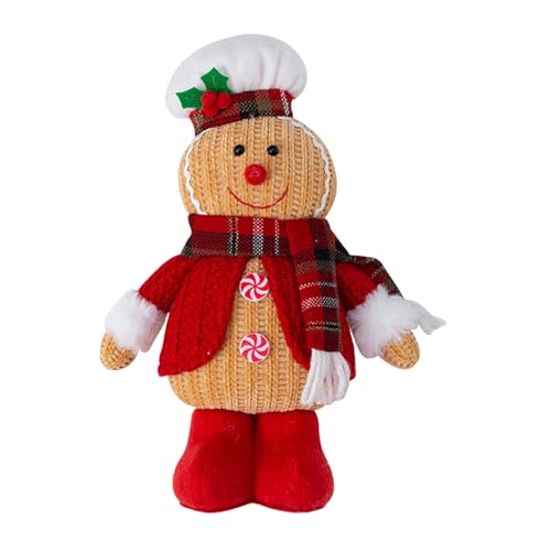 Tktouci Mann-Stofftier, Weihnachts-Mann-Plüschspielzeug | förmige Plüschkissen | -Gingy-Plüschspielzeug für Kindergeburtstag, Weihnachtsdekoration von Tktouci
