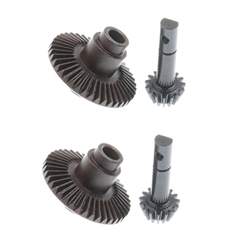Tlily 2 x Kegelradgetriebe, spiralförmig, robust, 40 T, 15 T für 1/10 D90 Gelande II Yota Achsring und Ritzel von Tlily