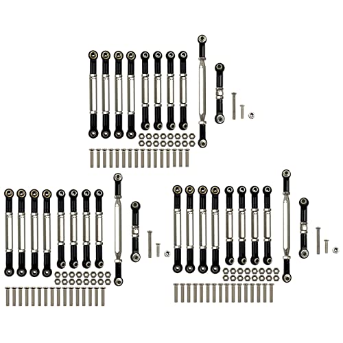 Tlily 3 Set für MN D90 D91 D96 D99S MN99S MN90 aus Metall Lenkstange Teile schwarz von Tlily