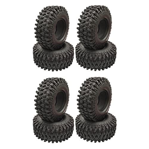 Tlily 8 Stück Serien 1,9 Zoll Gummireifen 1.9 108 x 40 mm für TRX4 Axial SCX10 90046 AXI03007 von Tlily