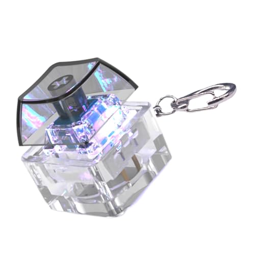 1PC 1-Taste LED Light Tastaturklicks Spielzeugschlüsselkap Tester Für Spannungsbekämpfung Und Sensorisches Spiel Semi Clear Sensory Toy Mit Lichtern von Tmboryuu