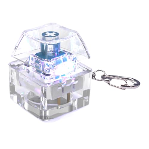 1PC 1-Taste LED Light Tastaturklicks Spielzeugschlüsselkap Tester Für Spannungsbekämpfung Und Sensorisches Spiel Semi Clear Sensory Toy Mit Lichtern von Tmboryuu