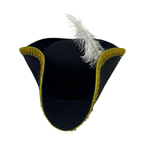 Goldene Spitzengefinderte Piratenkappen Für Halloween Partys Und Tun Sich Vor Abenteuer Perfekt Für Halloween Dressing Und Piratenhut Tricorne Zu Spielen von Tmboryuu